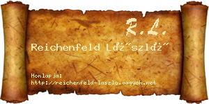Reichenfeld László névjegykártya